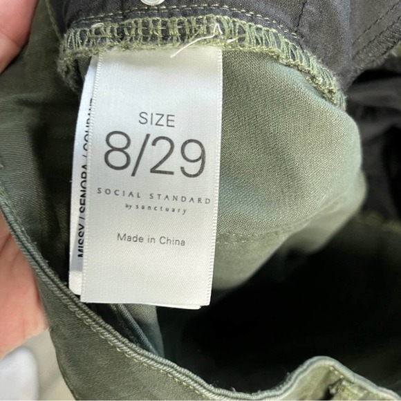 Social Standard by Sanctuary green camo high rise skinny jeans size 8/29 - Picture 6 of 7